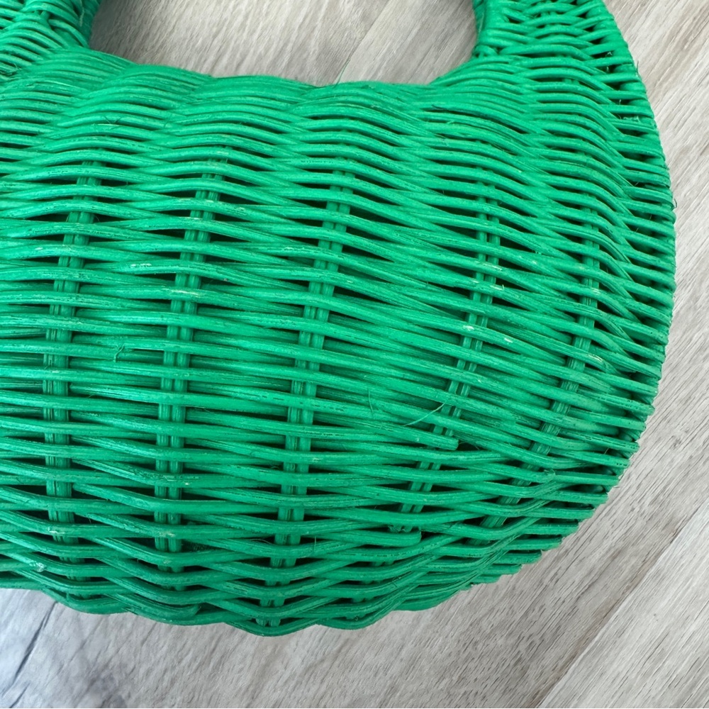 Kate Spade x Target Green Wicker Crescent Bag - Picture 2 of 12